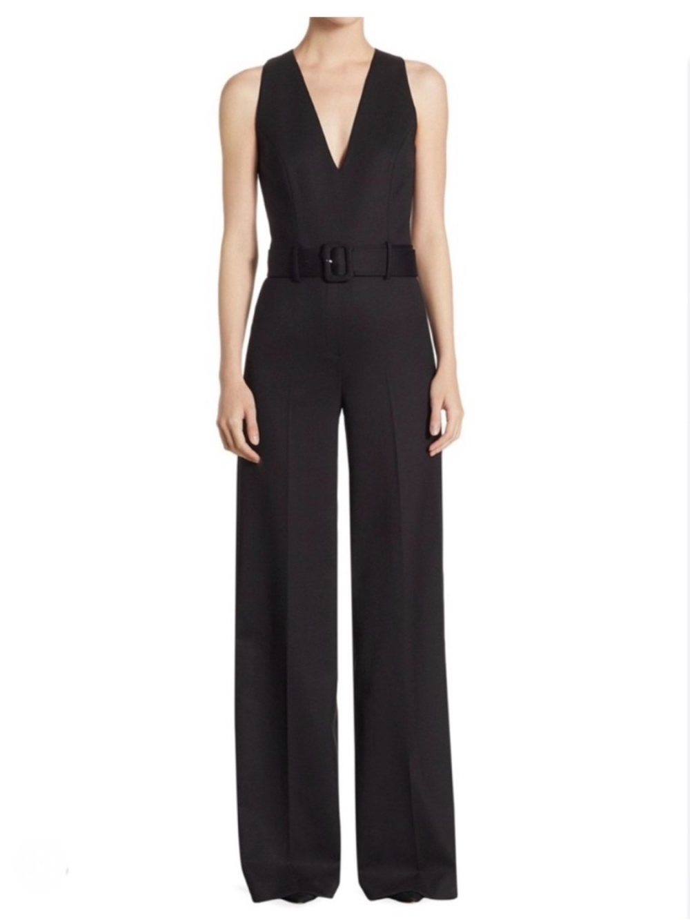 Theory Black Sleeveless Wide-Leg Jumpsuit size 4
